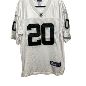 Reebok Mens White Darren McFadden #20 Oakland Raiders NFL Jersey Shirt Size 50